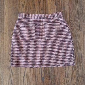 Mod Cloth Houndstooth Mini Skirt
